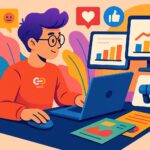 A frustrated Australian business owner at a desk, symbolizing the digital marketing talent crisis.