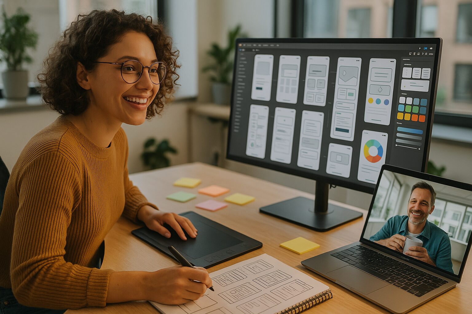 Side-by-side comparison of a confusing website interface versus a clean, user-friendly mobile app design