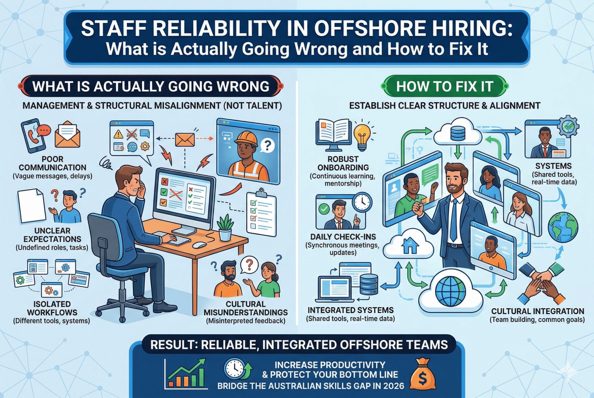 Staff Reliability Issues in Offshore Hiring: What is Actually Going Wrong and How to Fix It