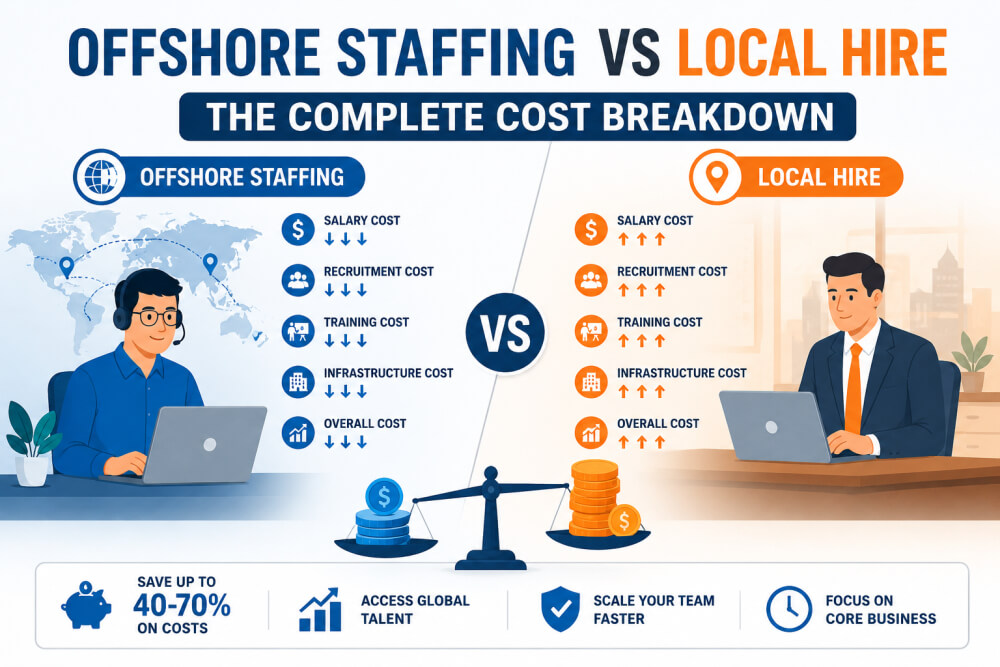 "Offshore staffing vs local hire cost comparison Australia 2026 - side by side breakdown, Webco Talent"