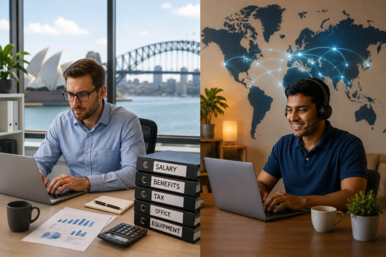 "Real cost of hiring a developer locally vs offshore in Australia 2026 — fully loaded cost comparison, Webco Talent"